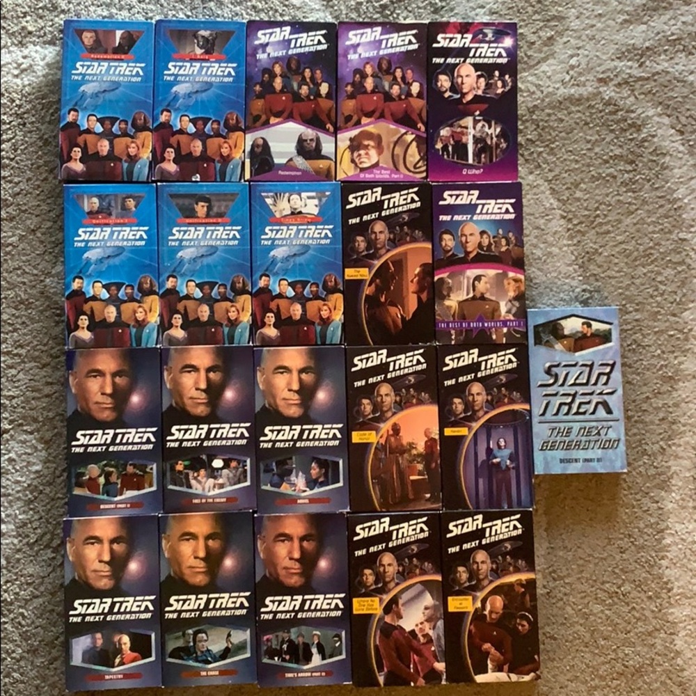 Star Trek The Next Generation VHS collection